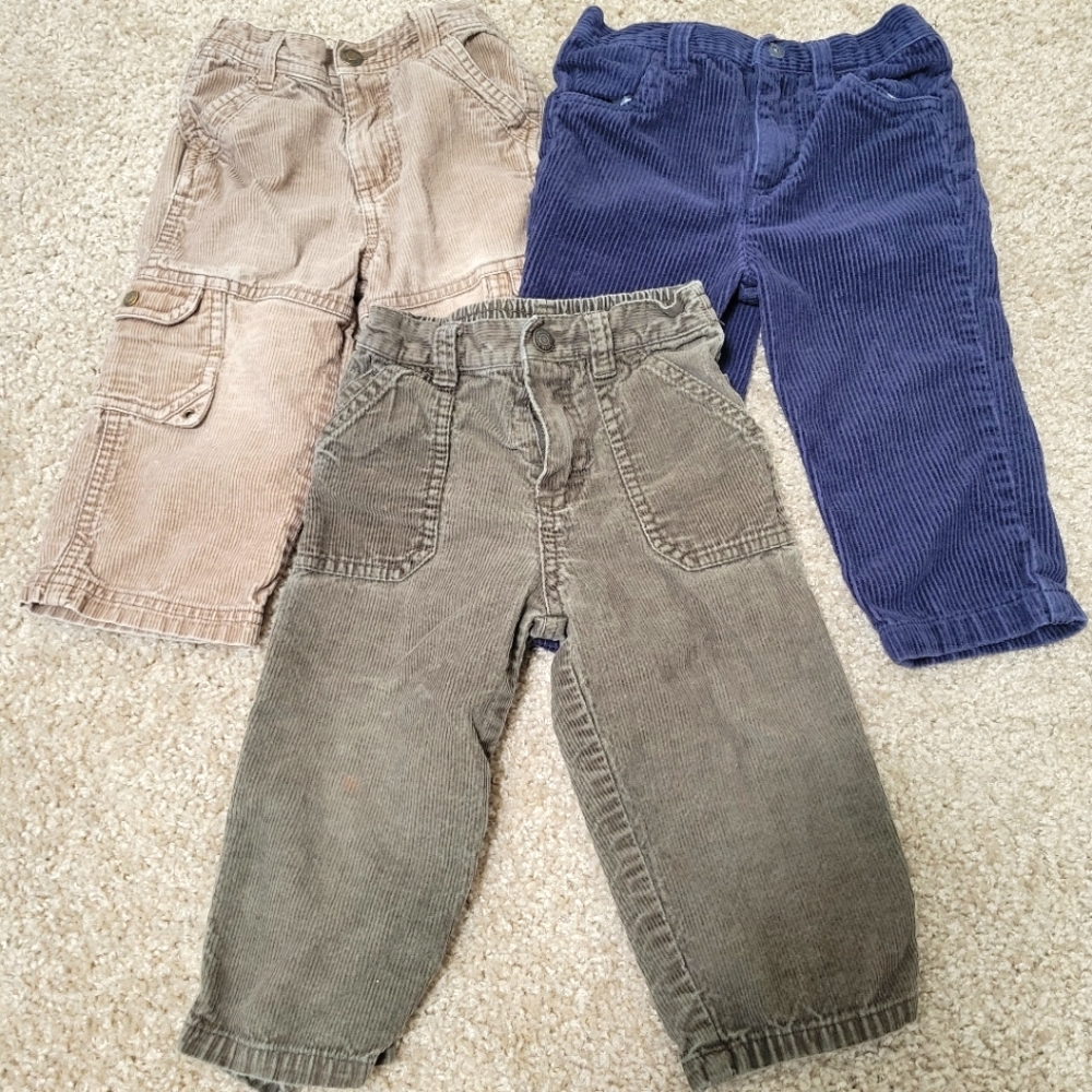 3 corduroy pants size 18m